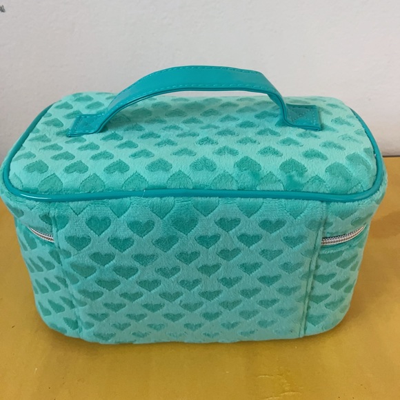 Juicy Couture green Velour Train Case Cosmetic Bag - Picture 2 of 6